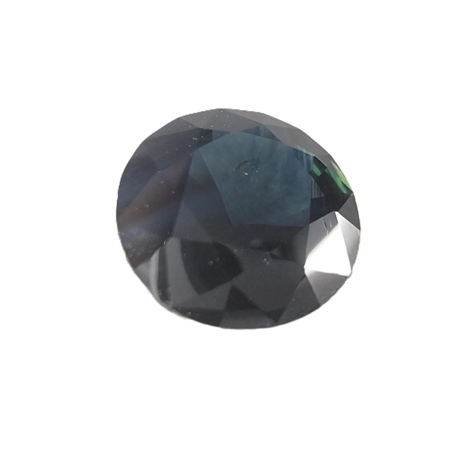 5.61ct Round Brilliant Natural Inky Blue Sapphire Gemstone - Hanna Boya