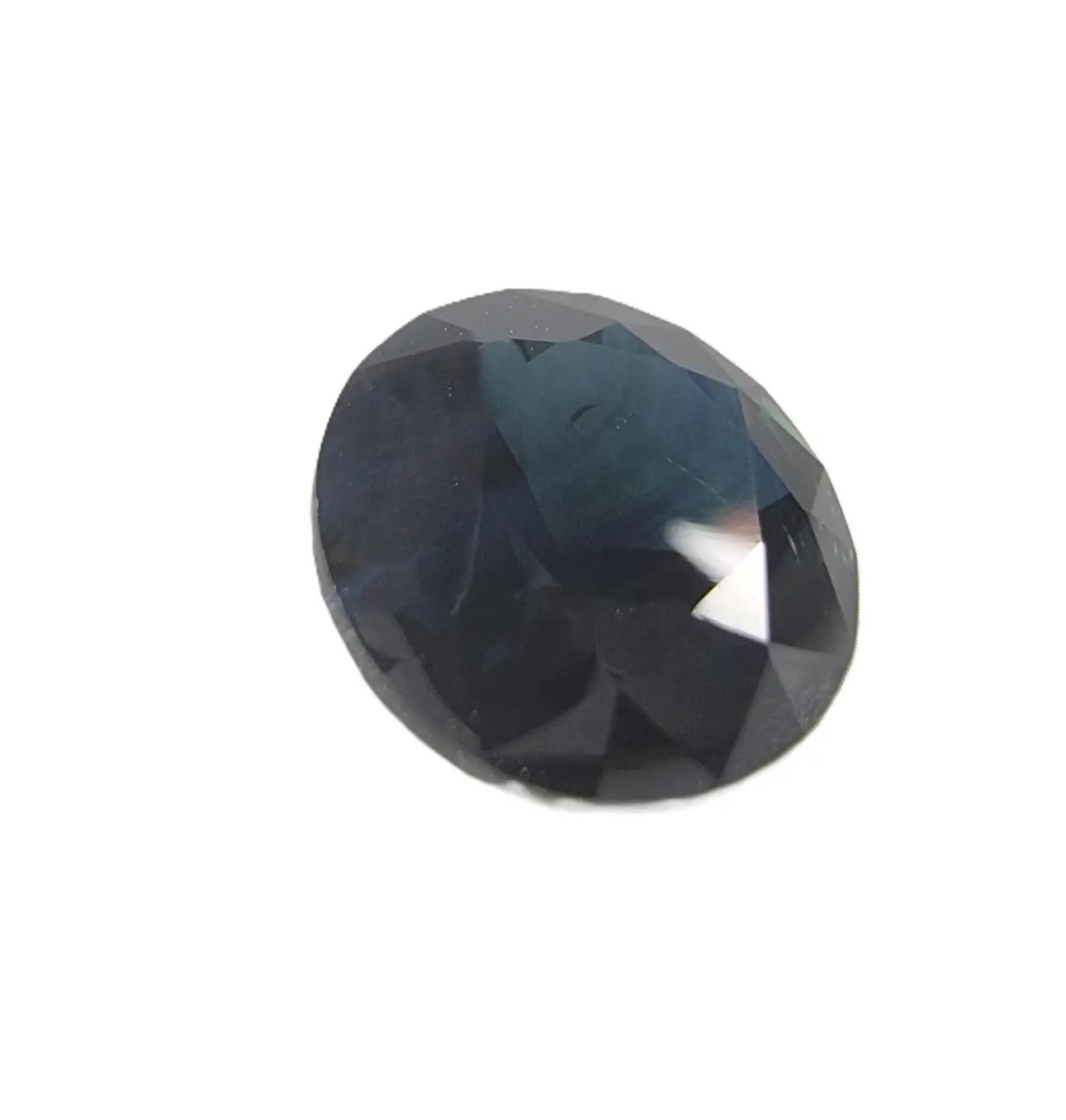5.61ct Round Brilliant Natural Inky Blue Sapphire Gemstone - Hanna Boya
