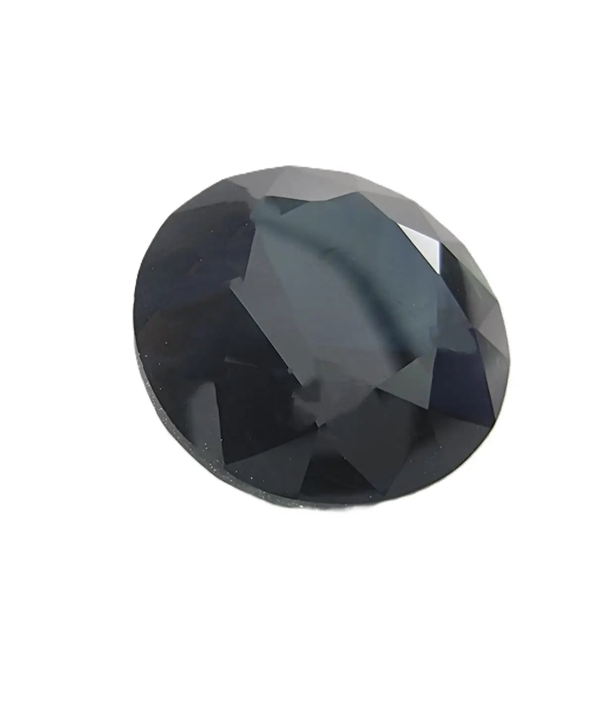 5.61ct Round Brilliant Natural Inky Blue Sapphire Gemstone - Hanna Boya