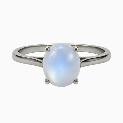 1ct Round Moonstone Ring - Hanna Boya