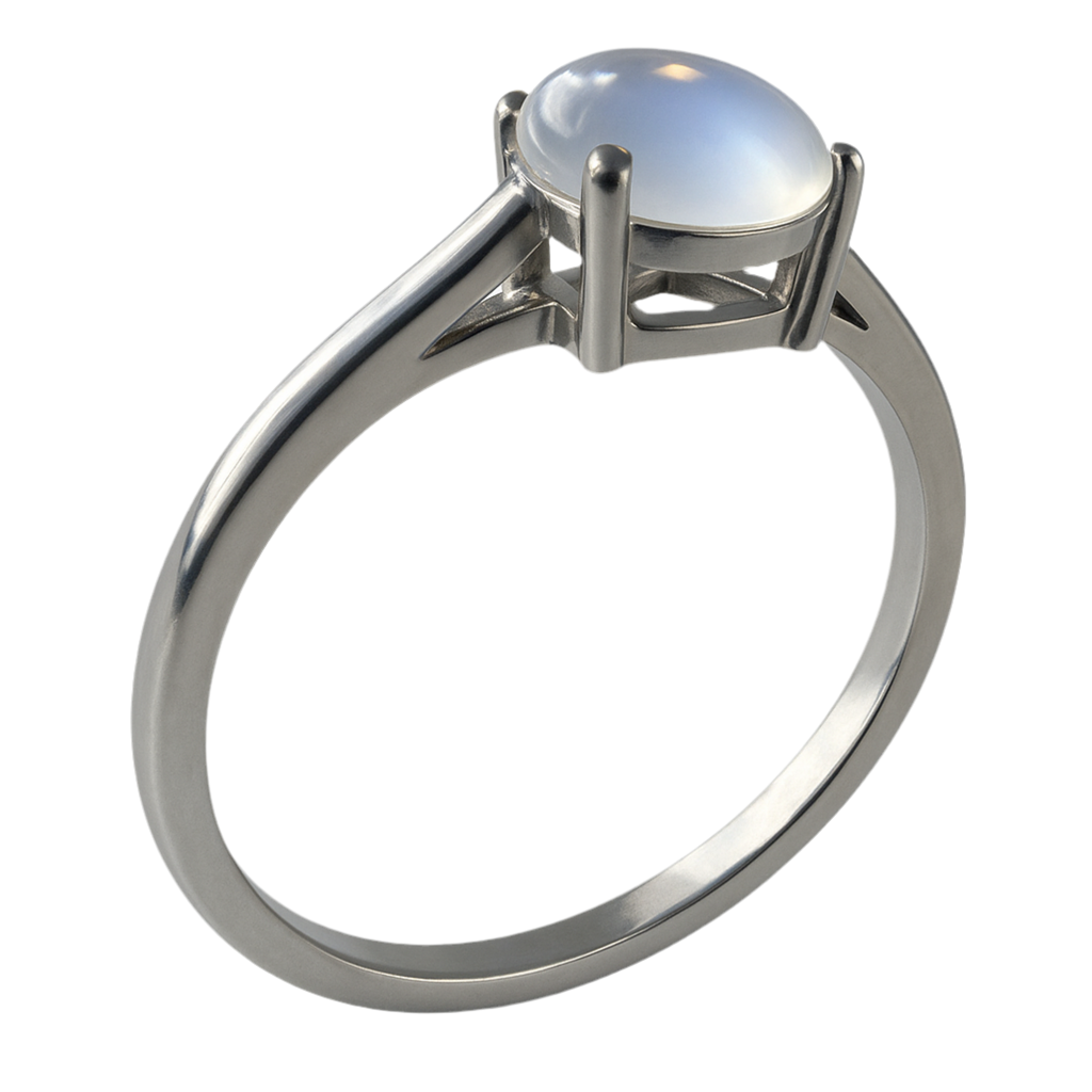 1ct Round Moonstone Ring - Hanna Boya