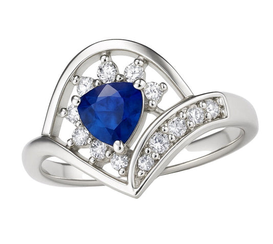 1ct Trillion Natural Blue Sapphire Statement  Ring - Hanna Boya