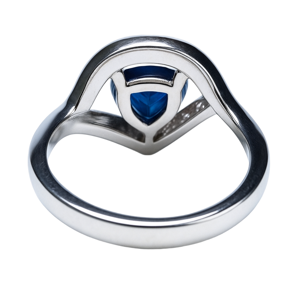 1ct Trillion Natural Blue Sapphire Statement  Ring - Hanna Boya