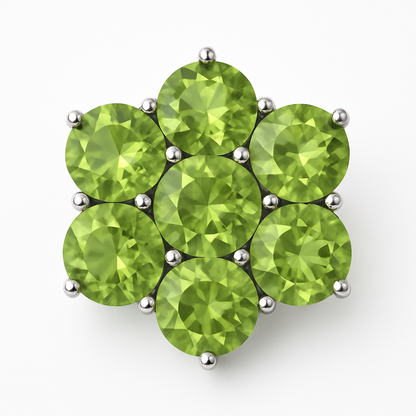 5.25ctw Natural Mint Green Peridot Stud Earrings - Hanna Boya