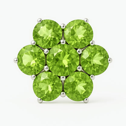 5.25ctw Natural Mint Green Peridot Stud Earrings - Hanna Boya