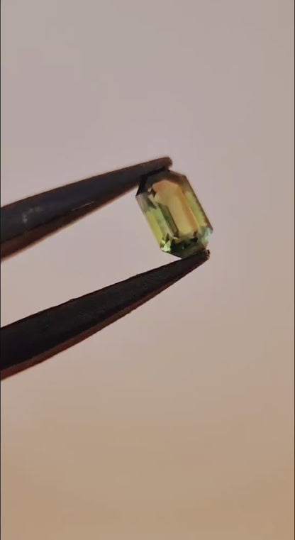 1.8ct Emerald Cut Teal Blue Sapphire Gemstone