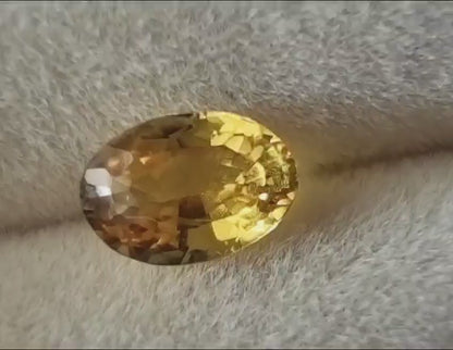 .95ct Oval Cut Yellow Sapphire Loose Gemstone