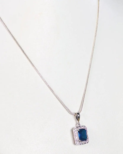 2.5ct Cushion Natural Blue Sapphire Pendant