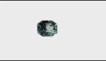 GIA Certified 6.25ct Octagonal Natural Greenish Blue Aquamarine Gemstone