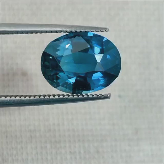 2.25ct Natural Untreated Oval Blue Sapphire Gemstone  Video