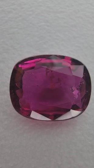  4.03ct Cushion Cut Red Rubellite Tourmaline Gemstone