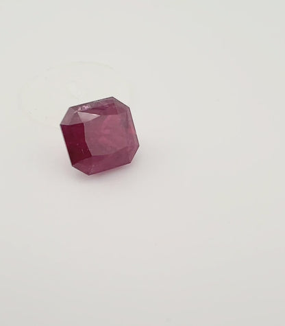 8.85ct Square Deep Red Rubellite Tourmaline