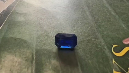 2.43ct Rectangular Cut Natural Dark Blue Sapphire Gemstone