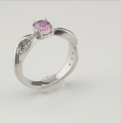 1ct Natural Oval Pink Sapphire Ring