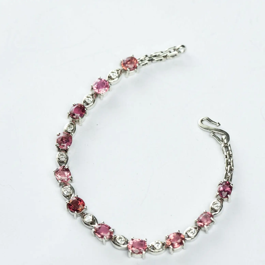 5.5ctw Pink Tourmaline Tennis Bracelet