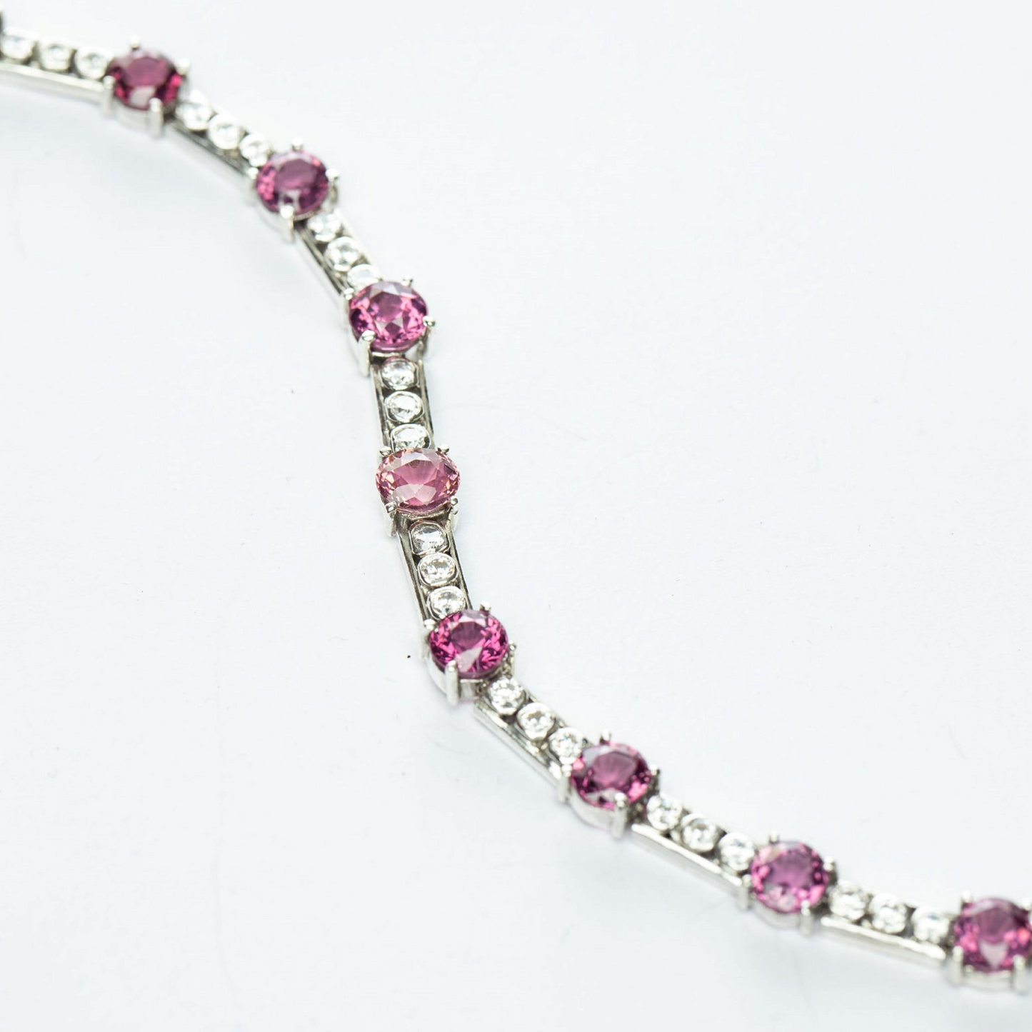 7.5ctw Pink Tourmaline Tennis Bracelet