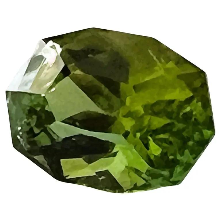 Natural 13.7ct Oval Mint Green Loose Tourmaline Gemstone