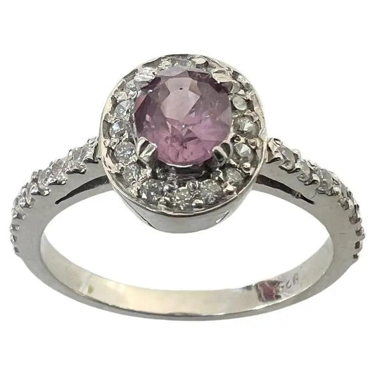 1ct Oval Pink Sapphire Ring