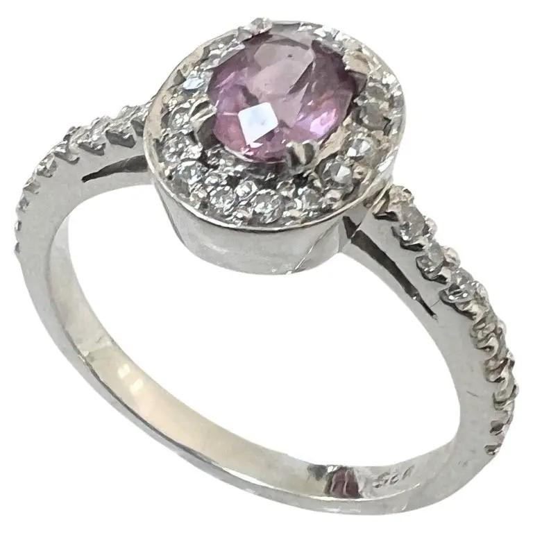 1ct Oval Pink Sapphire Ring