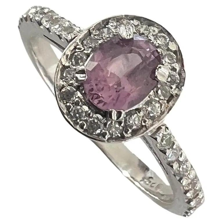 1ct Oval Pink Sapphire Ring