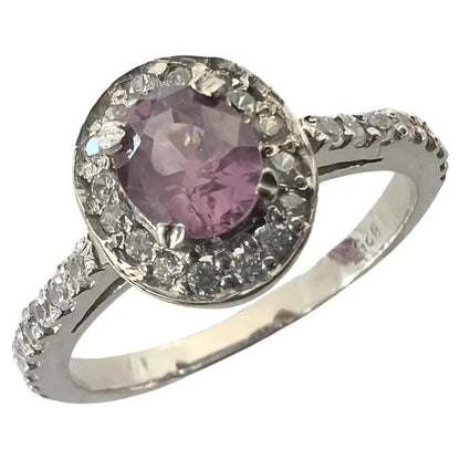 1ct Oval Pink Sapphire Ring