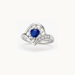 1ct Trillion Natural Blue Sapphire Statement Ring